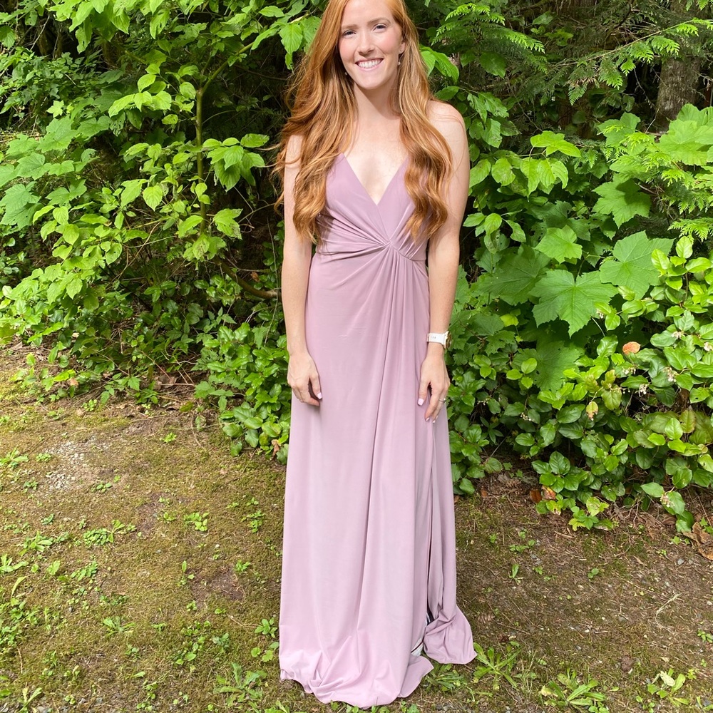 Long pink/lavender bridesmaid dress